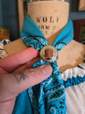 Abernathy's Handmade Teal Bandana Bolo