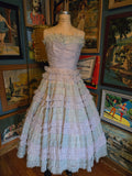 Vintage 50s Blue tulle cupcake prom dress
