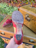 Vintage 40s Red Leather Heels