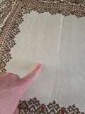 Vintage 60s white brown and red paisley silk scarf