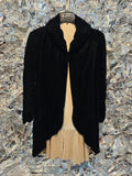 Vintage 1930s Black Velvet Coat