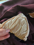 Vintage 40s burgundy work wear dress with belt