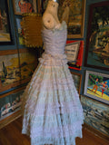 Vintage 50s Blue tulle cupcake prom dress