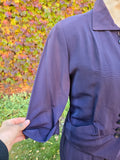 Vintage 40s Navy Button Up Dress and Jacket
