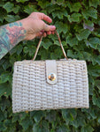 Vintage White Wicker Purse