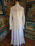 Vintage 70 Ivory Victorian Inspired Wedding Dress