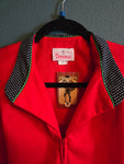 Vintage Volup Red house dress with Tulip