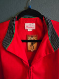 Vintage Volup Red house dress with Tulip