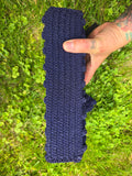 Vintage 1940's Navy Blue Popcorn Knit Handbag Purse
