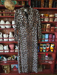 Vintage Leopard Print Maxi Dress