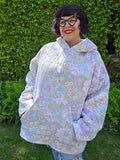 Unforgiven Upcycled Purple Floral Blanket Hoodie