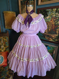 Vintage 60s Lavender Purple Square Dance Set
