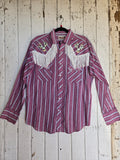 Unforgiven Upcycled Cactus Red Western with Fringe