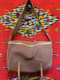 Vintage Leather and Canvas Luggage and Fishing Bag