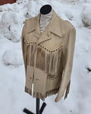 Vintage 50s Deerskin Leather Fringe Coat