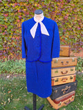 Vintage 60s Blue Jacket and Skirt Set