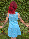 Vintage 60s Blue Polka dot dress