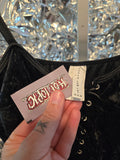 Gently Used Super Low Fat Black Velvet Dress