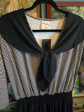 Vintage 80s Black & White Houndstooth Jumpsuit