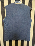 Vintage 70s Handmade Denim Vest with Faux Fur