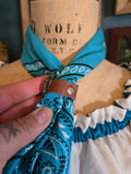 Abernathy's Handmade Teal Bandana Bolo