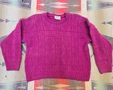 Vintage 80's Magenta Knit Sweater