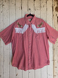 Unforgiven Upcycled Rose Red Gingham Western