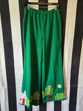 Odd Betties Vintage 70s Green pants with applique