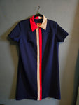 Vintage Volup Navy Red and White shift dress