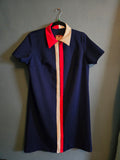 Vintage Volup Navy Red and White shift dress