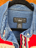 Unforgiven Upcycled Cardinal Fringe Denim Jacket