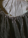 Antique 20's Black Velvet Fringe Flapper Dress