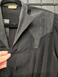 XL Vintage 1940's AS IS Black Crepe Jacket