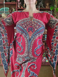 Vintage Rhinestoned Bell Sleeve Kaftan Dress