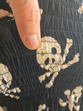 Gently Used Black Skull and Cross Bones Strapless Dress