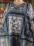 Vintage Blue and White Indian Kaftan
