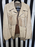 Vintage 50s Deerskin Leather Fringe Coat