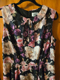 Gently Used Unique Vintage Purpl Floral Midi Dress