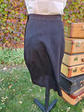 Vintage 1940s Black Velvet Jacket and Skirt Set