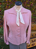 Vintage 40s Pink Travel Suit Jacket