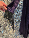 Gently Used Black Rose Purple Velvet Dress