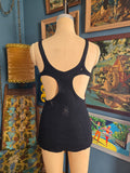 Vintage 30s AS IS Jantzen Black Wool Swimsuit