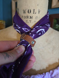 Abernathy's Handmade Purple Bandana Bolo