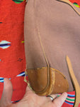 Vintage Leather and Canvas Luggage and Fishing Bag
