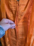 Vintage 60 Orange Fornmal Dress Sheer Cape