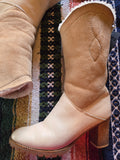 Vintage 70s Sherpa Lined Cowboy Boots Women's 8