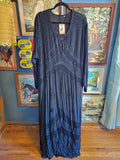 Vintage 90s Black Goth Renaissance Maxi Dress