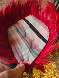 Vintage 40s Red Feather Hat Hair Piece
