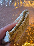Vintage 30s White Art Deco Small beaded evening Bag