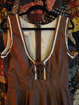 LG Vintage 1970s Malco Modes Brown Dress